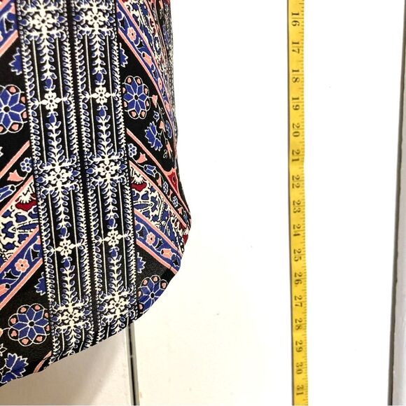 KNOX ROSE Patch Front Pocket Blouse Aztec Boho Womens Extra Small XS - Picture 6 of 14